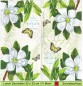 Preview: Magnolien mit Schmetterlingen - 1 Lunch Serviette